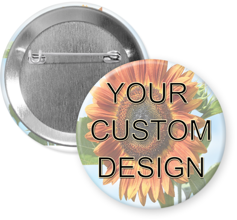 One Custom Button (Submit Graphic to email: usacbcart1@gmail.com)