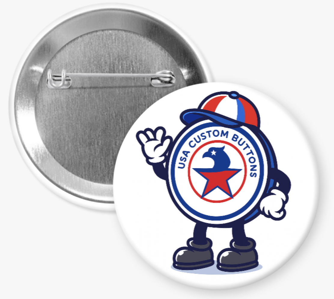 100 Custom Buttons 2.25 inches for sports teams, birthday parties, anniversaries